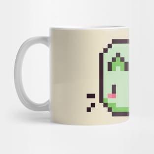 Green Pixel Cat - Kawaii Retro Pixel Art Mug